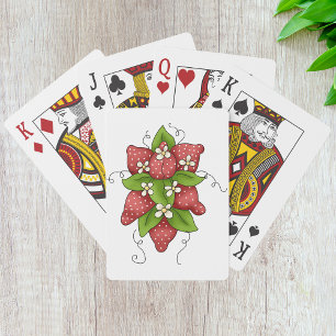 Strawberries and Blossoms Playing Cards