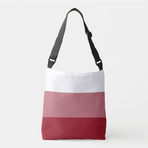 Strawberries and Cream 3 Stripe Crossbody Bag