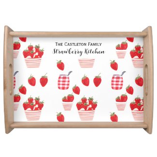 Strawberries and Cream Kitchen Summer Strawberry Tray