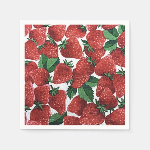 Strawberries and Cream Napkins