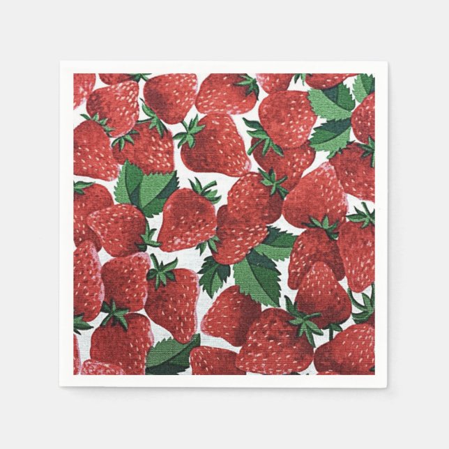 Strawberries and Cream Napkins (Front)