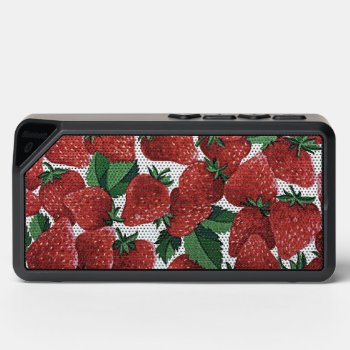 Strawberries And Cream Pattern Bluetooth Speaker by MissMatching at Zazzle