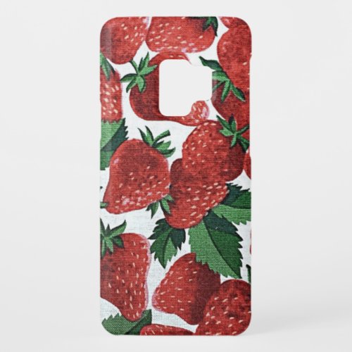 Strawberries and Cream Pattern Case_Mate Samsung Galaxy S9 Case