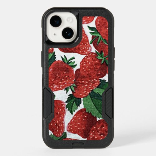 Strawberries and Cream Pattern OtterBox iPhone 14 Case