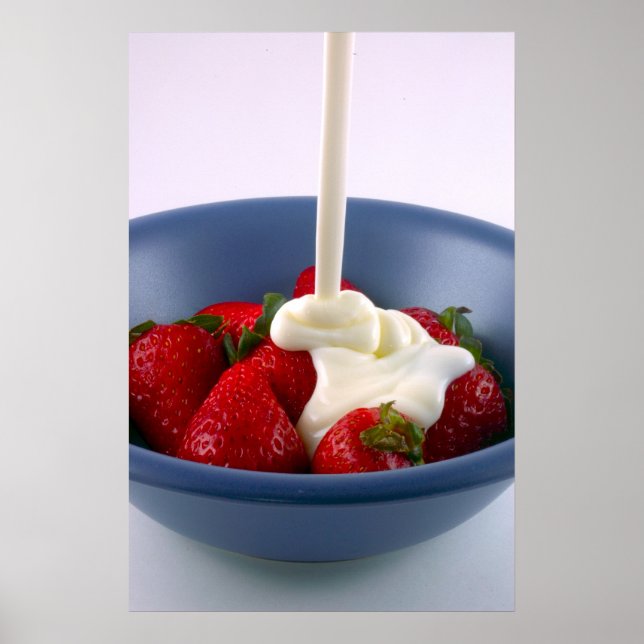 Strawberries and Cream Photo Poster (Front)