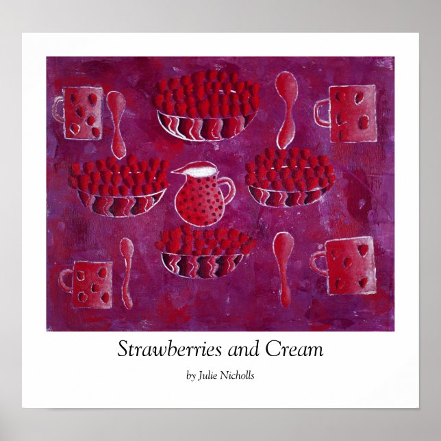 Strawberries and Cream Print (Front)