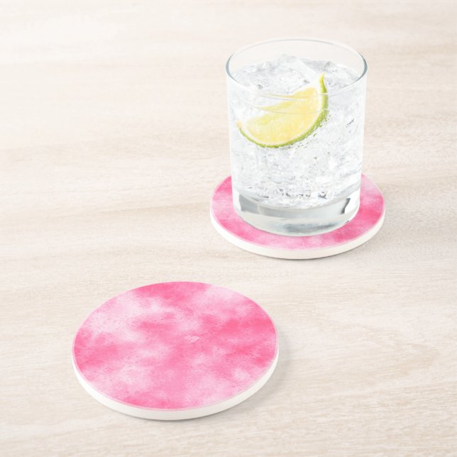 Strawberries and Cream Sandstone Coaster (Side)
