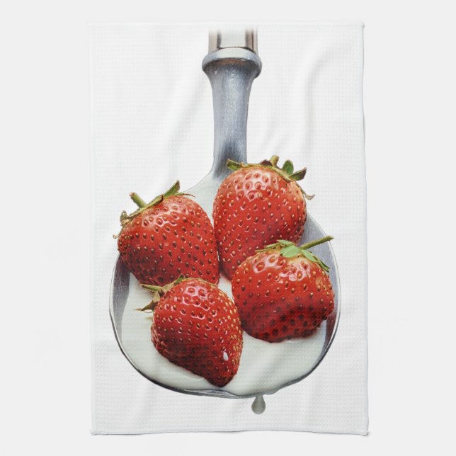 Strawberries and Cream Towel (Vertical)