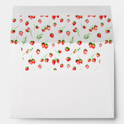 Strawberries and Daisies Pattern Envelope