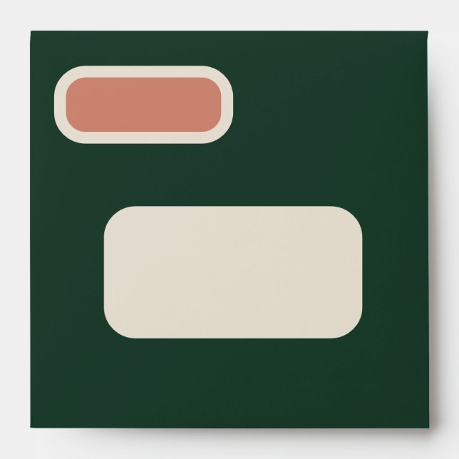 Strawberries and Everglade Green Sqaure Envelope (Front)