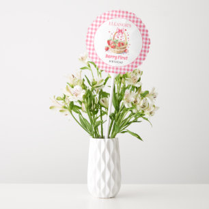 Strawberries and pink bow Berry First Birthday Balloon