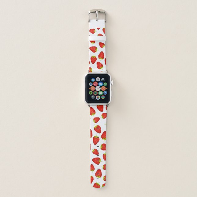 Strawberries Apple Watch Band (Front)