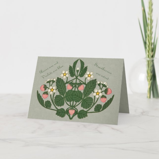 Strawberries are Sweet CC0368  Valentine Holiday Card (Front)