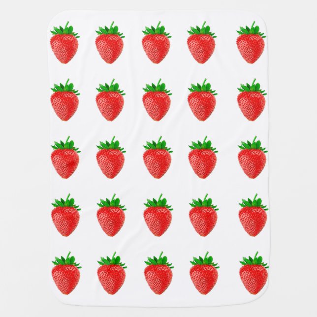 Strawberries Baby Blanket (Front)