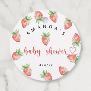 Strawberries - Baby shower Favor Tags
