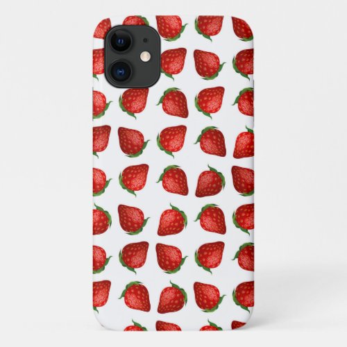 Strawberries Background Pattern iPhone Case