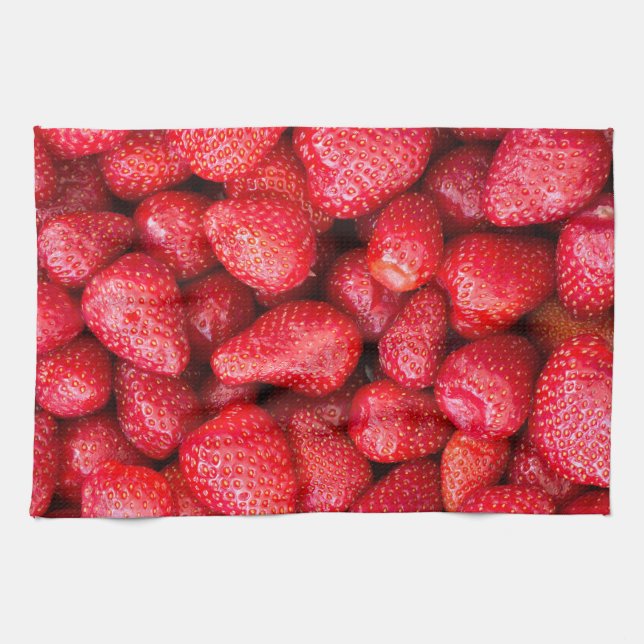 Strawberries background towel (Horizontal)