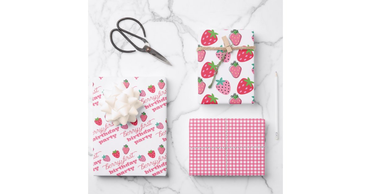 Strawberry Tissue Paper, 20 Sheets 20 x 28 Per Sheet, Cute Sweet Red  Strawberries Fruity Design Perfect DIY Gift Wrap Girls for Craft Gift Bags