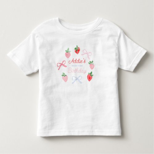 Strawberries Berry First birthday Toddler T_shirt