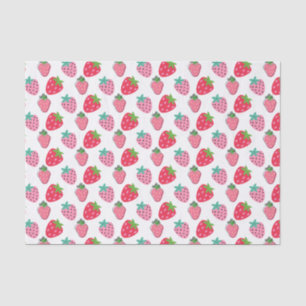Strawberries Berry Pattern - Pink Red Tissue Paper