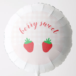 Strawberries Berry Sweet Baby Shower Balloon