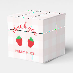 Strawberries Berry Sweet Baby Shower Favor Boxes