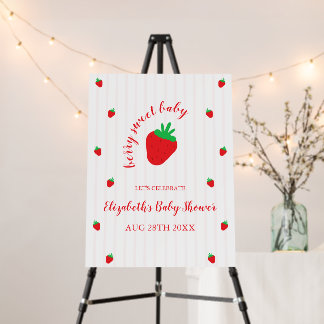 Strawberries Berry Sweet Baby Shower Foam Board