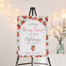 Strawberry Baby Shower Welcome Sign | Berry Sweet