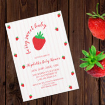 Strawberries Berry Sweet Baby Shower