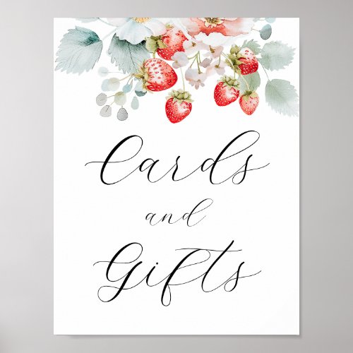 Strawberries Berry Sweet Cards and Gifts Sign