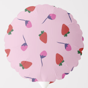 Strawberries birthday party balloon