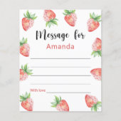 Strawberries birthday time capsule message (Front)