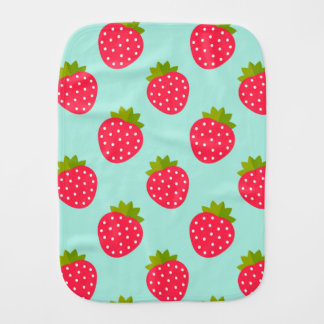 Strawberries blue cute Baby burp cloth