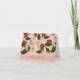 Strawberries Bridal Shower Personalized  Letterpress Thank You Card