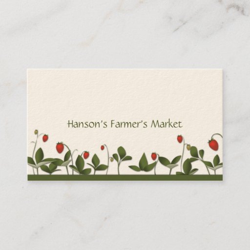 Customizable Strawberries Business Card