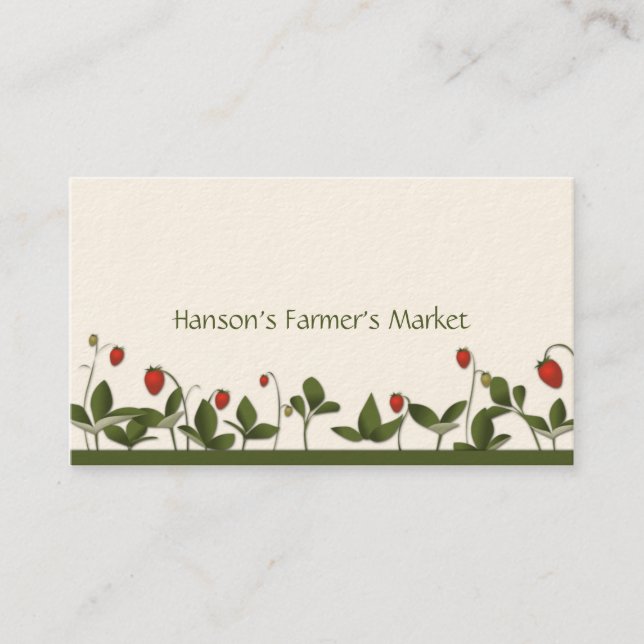 Strawberries Business Card (Front)