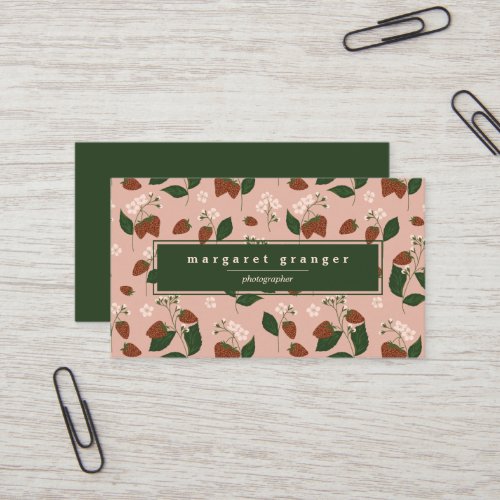 Strawberries Business Card