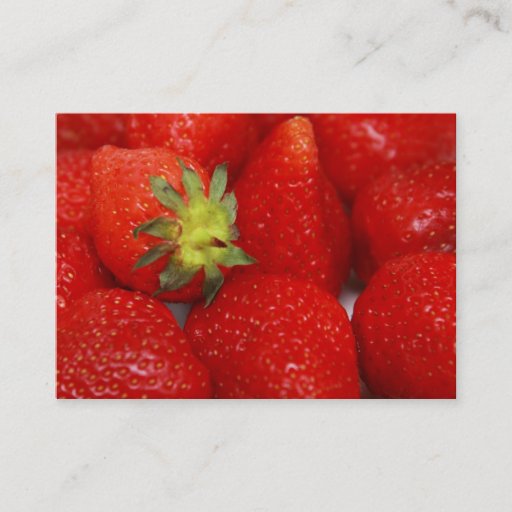 Customizable Strawberries! Business Card Templates
