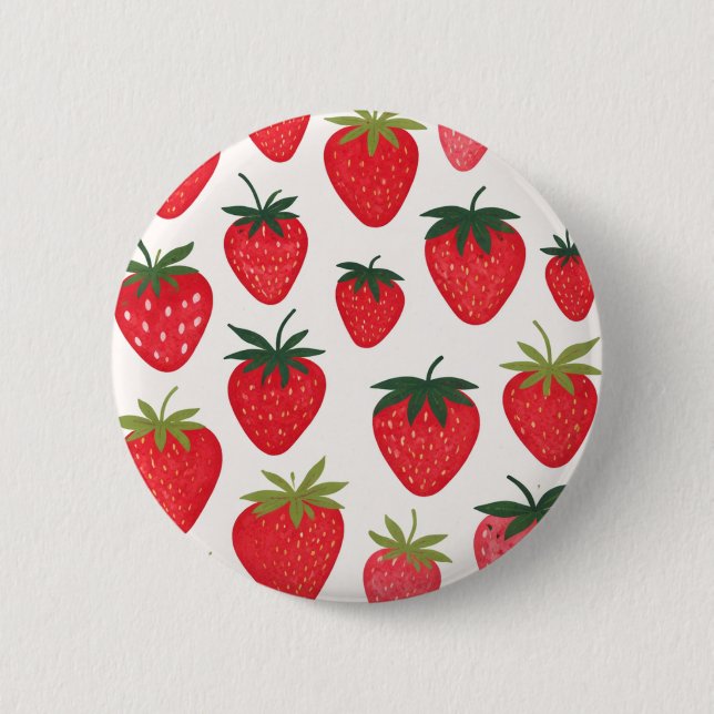 Strawberries Button (Front)