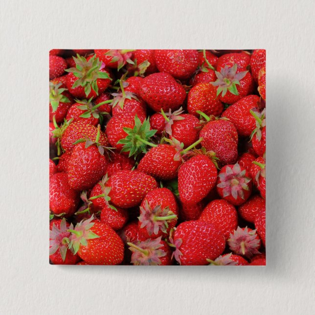 Strawberries Button (Front)