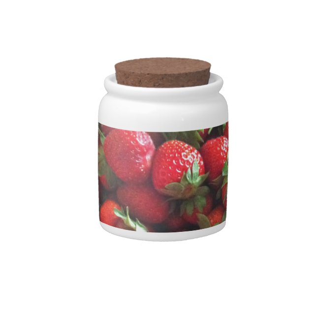 Strawberries Candy Jar (Front)