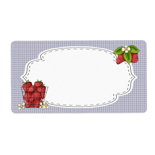 Strawberries Canning Label
