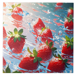 Strawberries Ceramic Tile