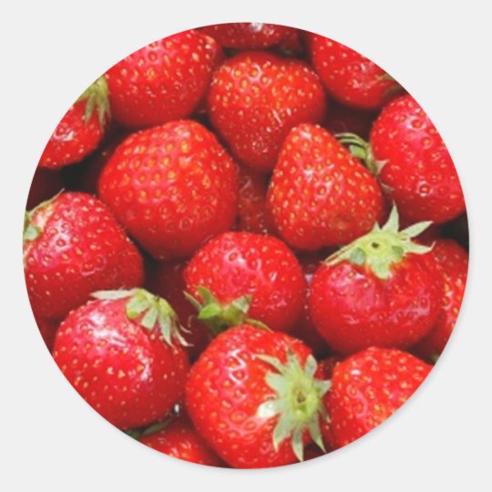 Strawberries Classic Round Sticker
