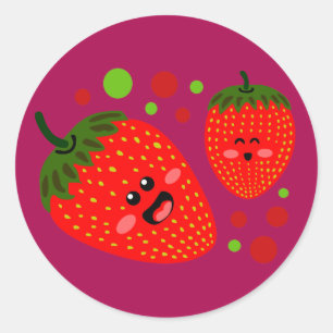 Strawberries Classic Round Sticker