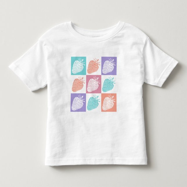 Strawberries Colorful Summer Toddler T-shirt (Front)