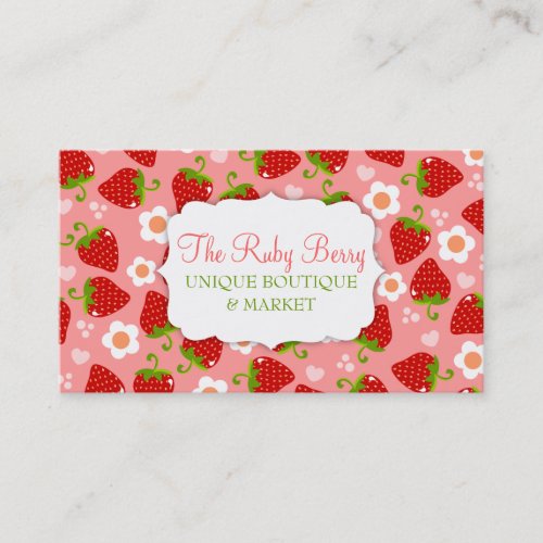 Strawberries Custom Business Calling Card