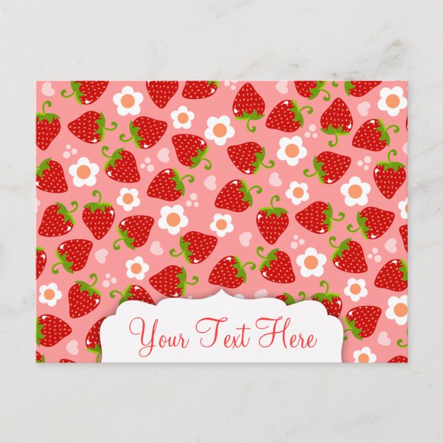 Strawberries Custom Postcard (Front)