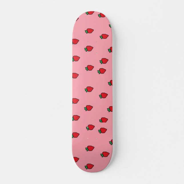 Strawberries - Customized Skateboard Deck (Front)