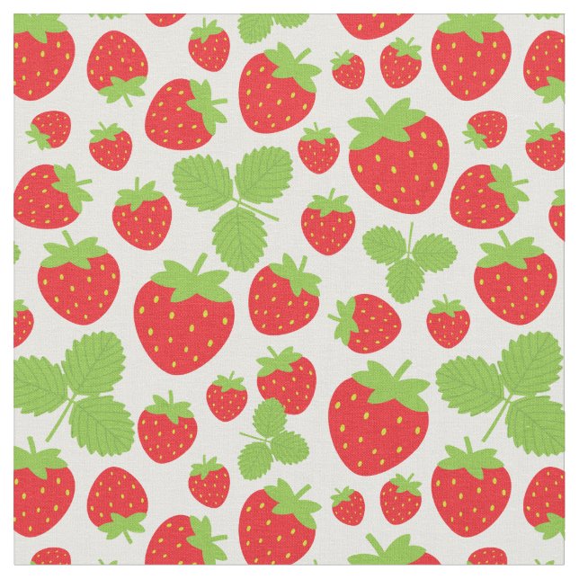 Strawberries Fabric (Close Up)